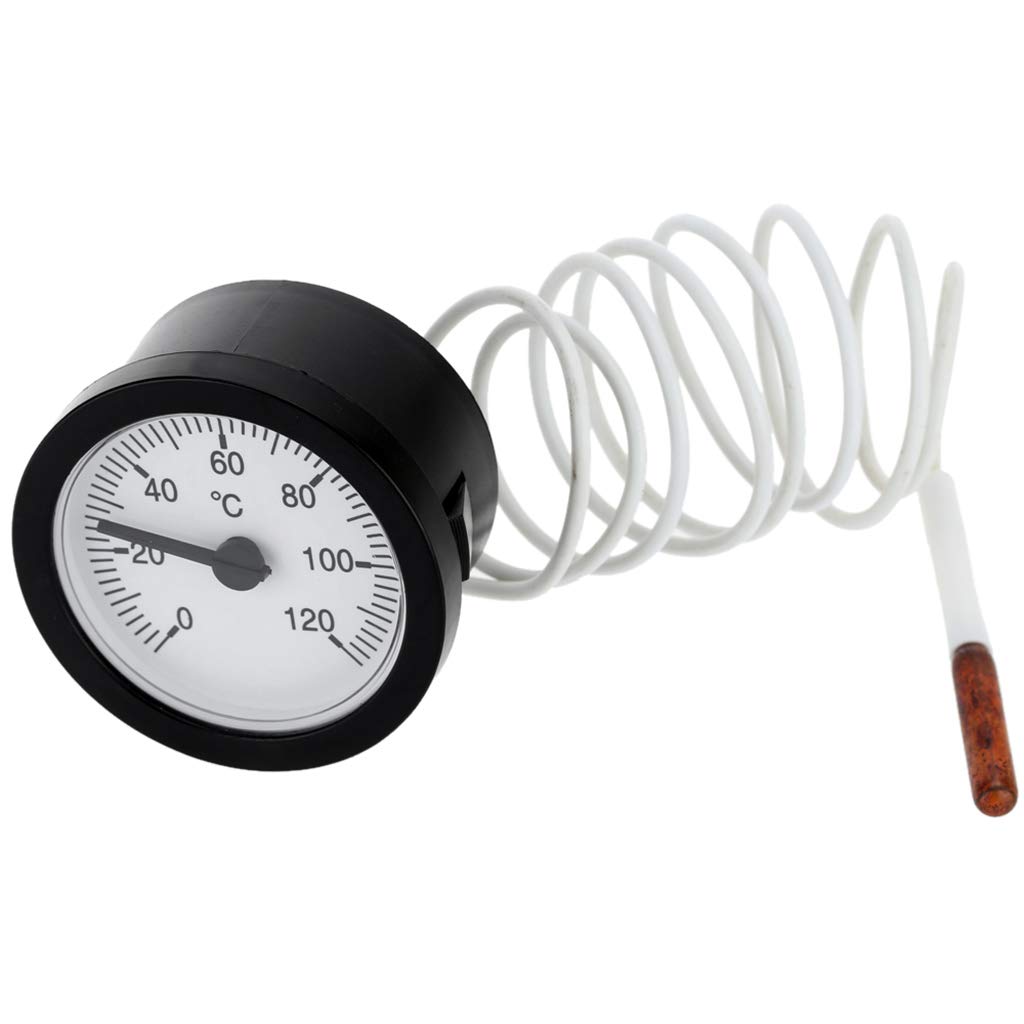 Termometro Termometro con quadrante Professionale Indicatore di Temperatura capillare 0-120 ℃ Acqua e Olio con sensore da 1 m