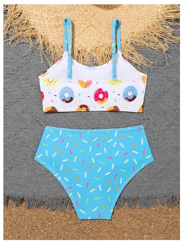 WDIRARA Girl's 2 Piece Graphic Print Tankini Sets Tank Top & Bikini Set Summer Cute Swimsuit Sets2