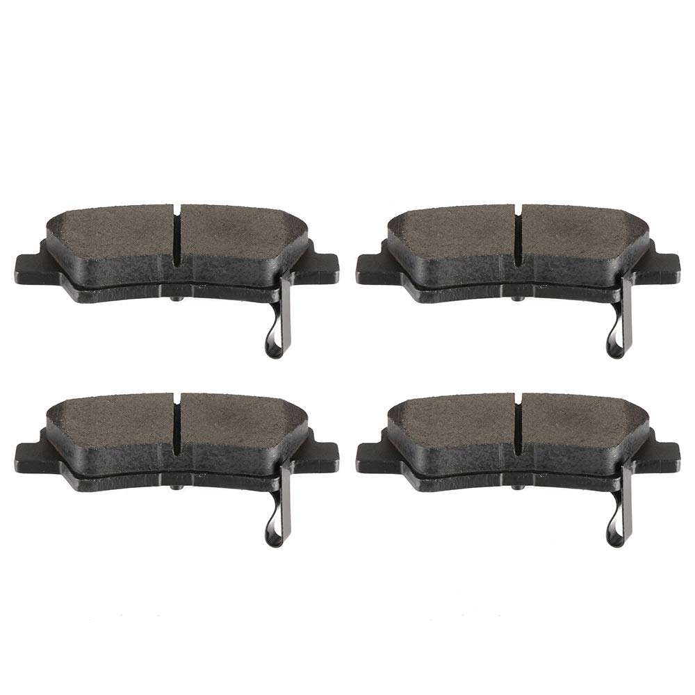 cciyu D1544 Rear Ceramic Brake Pads Kits 4pcs Fit For 2012-2017 For Hyundai For Accent,2011-2016 For Elantra,2013-2014 For Elantra Coupe,2013-2016 For Kia For Optima,2012-2018 For Kia For Rio