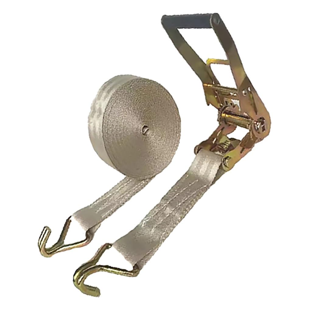 Cinghie A Cricchetto In Poliestere Resistente, Con Gancio A J, Fissaggio Del Carico Per Biciclette, Camion, Rimorchi, Tetto Auto, Ecc(L 5m/196.9in)
