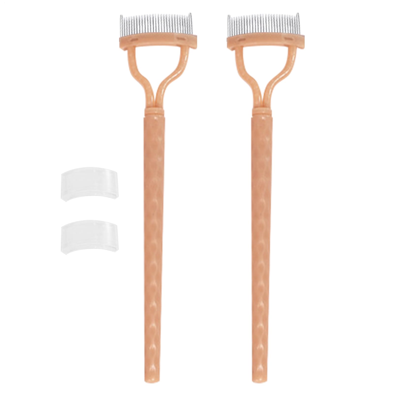 Eye Lash Comb - Eyelash Comb Separator | Mascara | 2 Pack Metal Teeth Eyelash Forming With Cover | Combing Definer, Eyebrow Brush Cosmetic Tool, Makeup Supplies For Women