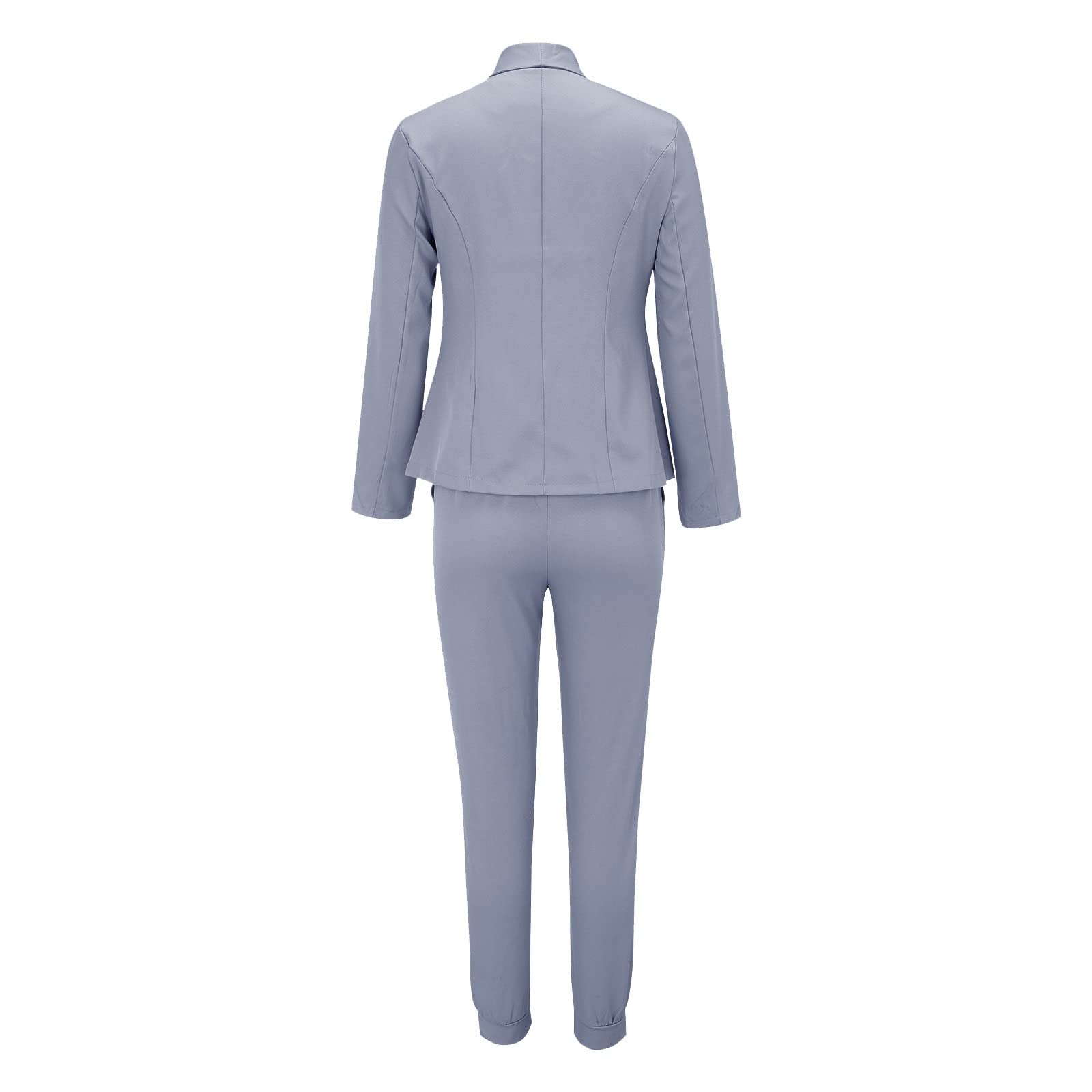 Conjunto de mujer elegante chándales de mujer, tallas grandes, manga larga, blazer de manga larga, pantalones de oficina, 2 piezas, primavera y otoño, para ceremonia para bodas y fiestas