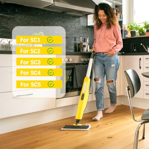 PAPAcroscoma Kärcher Dampfreiniger Zubehör: 10 Stück Mikrofaser-Wischbezüge Kompatibel mit Kärcher SC1,SC2,SC3, SC4,SC5, Mikrofasertuch Set (5 Bodendüse + 5 Handdüse)