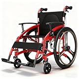 Self Propelled Wheelchairs for Adults Lightweight, Portable Compact Sports Wheel Chair, Folding Ergonomic Manual Wheelchair for Indoor Outdoor Use, Weighs Only 33 lbs