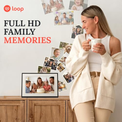 Loop WiFi Digital Picture Frame 10 1 Touchscreen Electronic Photo Video - image 7