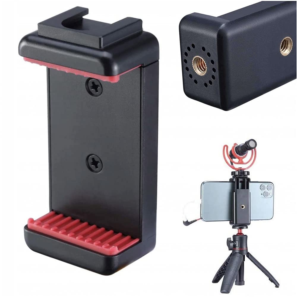 ULANZIST-07 Adjustable SmartPhone Holder with Cold Shoe and 1/4" Thread Mounts for Additional Vlogging Accessories