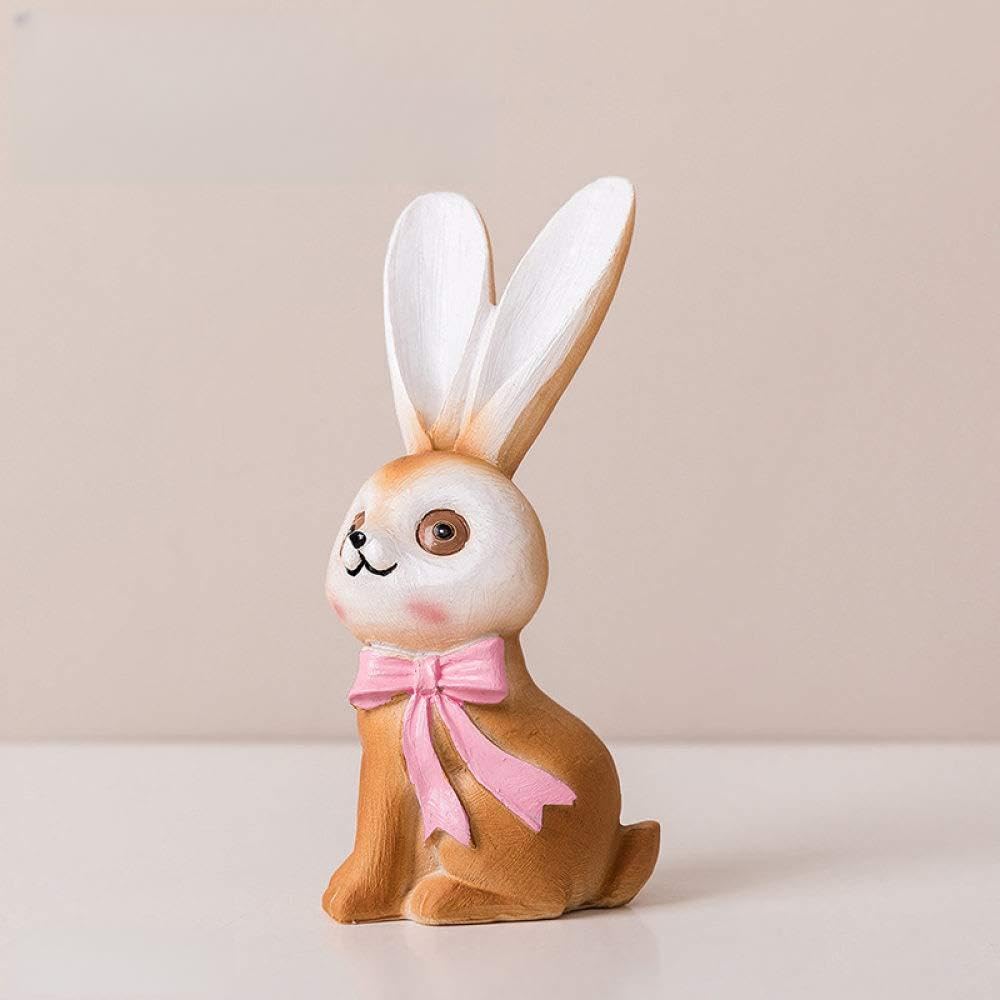Statue lapin nœud papillon petite figurine artistique pleine de tendresse