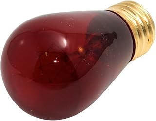 Bulbrite 11W 130V S14 Transparent Red Sign or Indicator Bulb, E26 Base