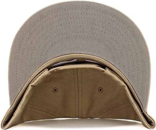 Image of KBETHOS Classic Snapback Hat Blank Cap Underbrim Cotton Wool Blend Flat Visor Adjustable Unisex