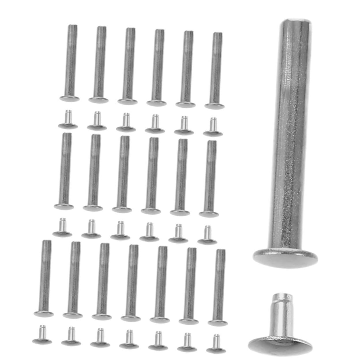 MAGICLULU 20sets Folding Fan Axle Rivet Nail Nut Repair Kit for DIY Handmade Bamboo Paper Fans Hinge Pins Central Rotating Shaft Replacement Fasteners