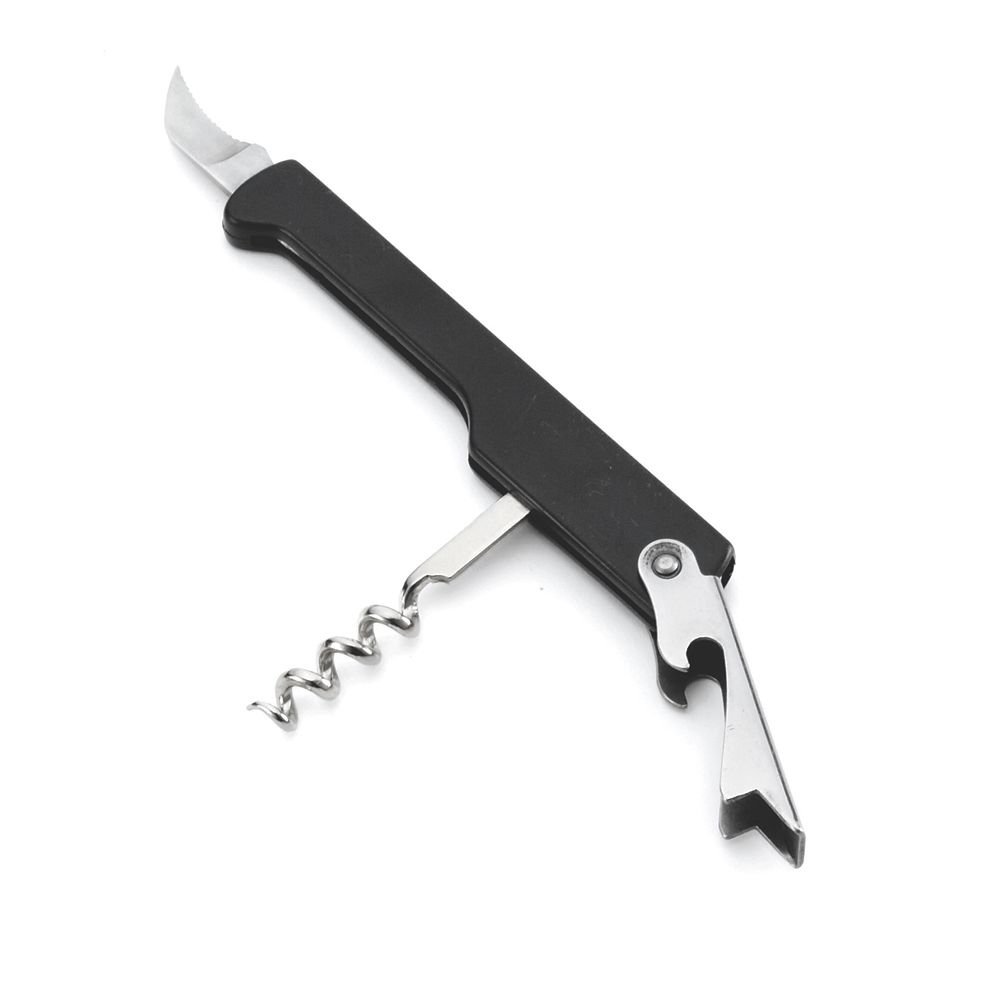 Tablecraft Waiter's Corkscrew with Black Plastic Handle