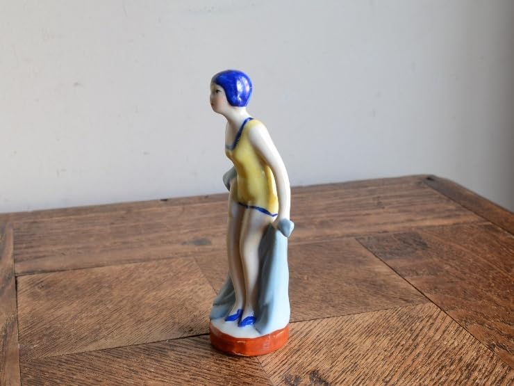 Amazon.co.jp: アンティークデザイン 置物 女性モチーフ 陶器 オブジェ