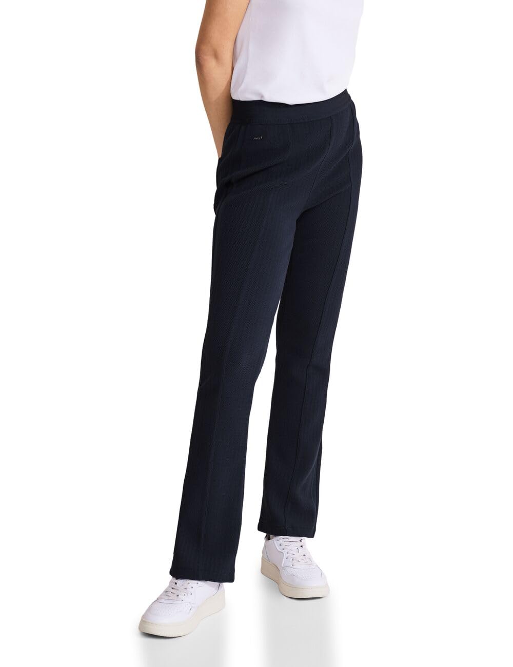 Street One Women's Style Hope Bootcut Herringbone heringbone, Deep Blue, 40W / 30L