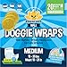 Disposable Dog Male Wraps | 20 Premium Quality Adjustable Pet Diapers with Moisture Control and Wetness Indicator | 20 Count Medium Size