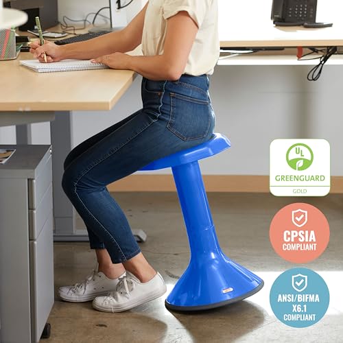 Image of ECR4Kids ACE Active Core Engagement Wobble Stool, 20-Inch Seat Height, Flexible Seating, Blue