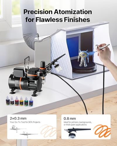 VEVOR 1/6 HP Triple Airbrush Kit