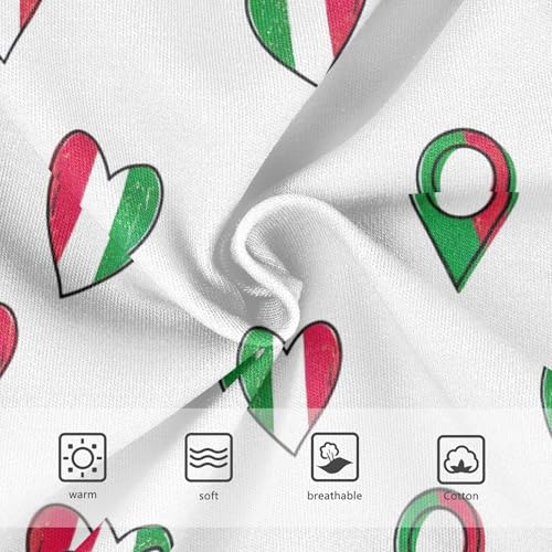 Heart Italian Flag Panties for Girl Toddler Girls Underwear Cotton Designer Underpants Briefs 2t3