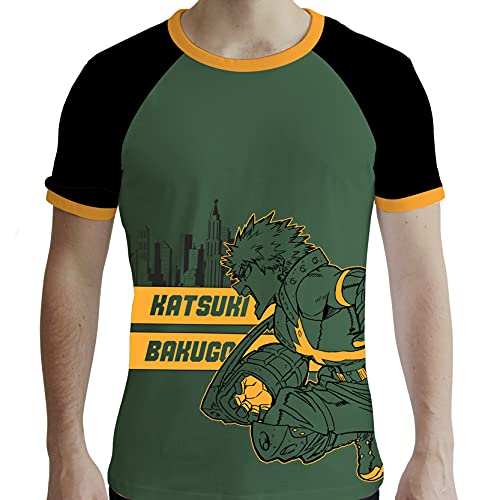T-shirt Bakugo My Hero Academia XS : un haut manga vert qui ne déteint pas
