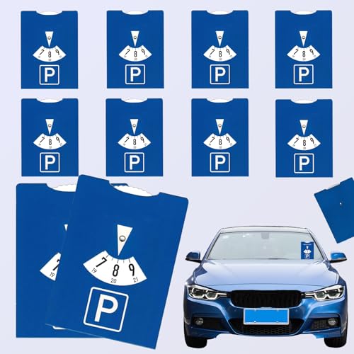 truee Disque De Stationnement, Disque Bleu Adhésif De Stationnement Zone Bleue, Lèvre en Caoutchouc, Parcmètre, Accessoires Auto Voiture 11 x 15 Cm