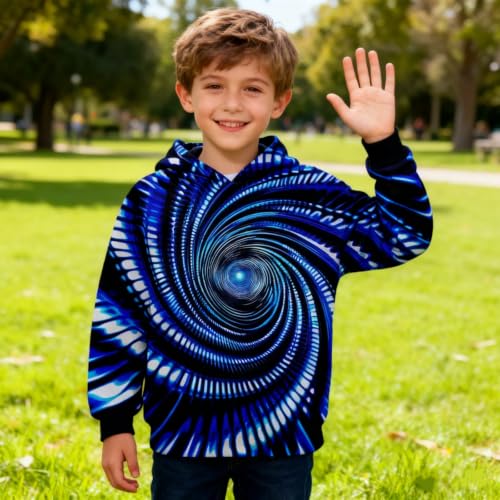 Image of Belovecol Boys Hoodies 3D Printed Hooded Sweatshirts with Pocket for 6-16Y