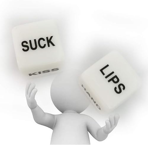 Miniatura 2 de English Fun - Dados blancos para parejas, dados con instrucciones de acción en inglés, 2 piezas para jugar juntos, 36 formas de jugar, acrílico (4