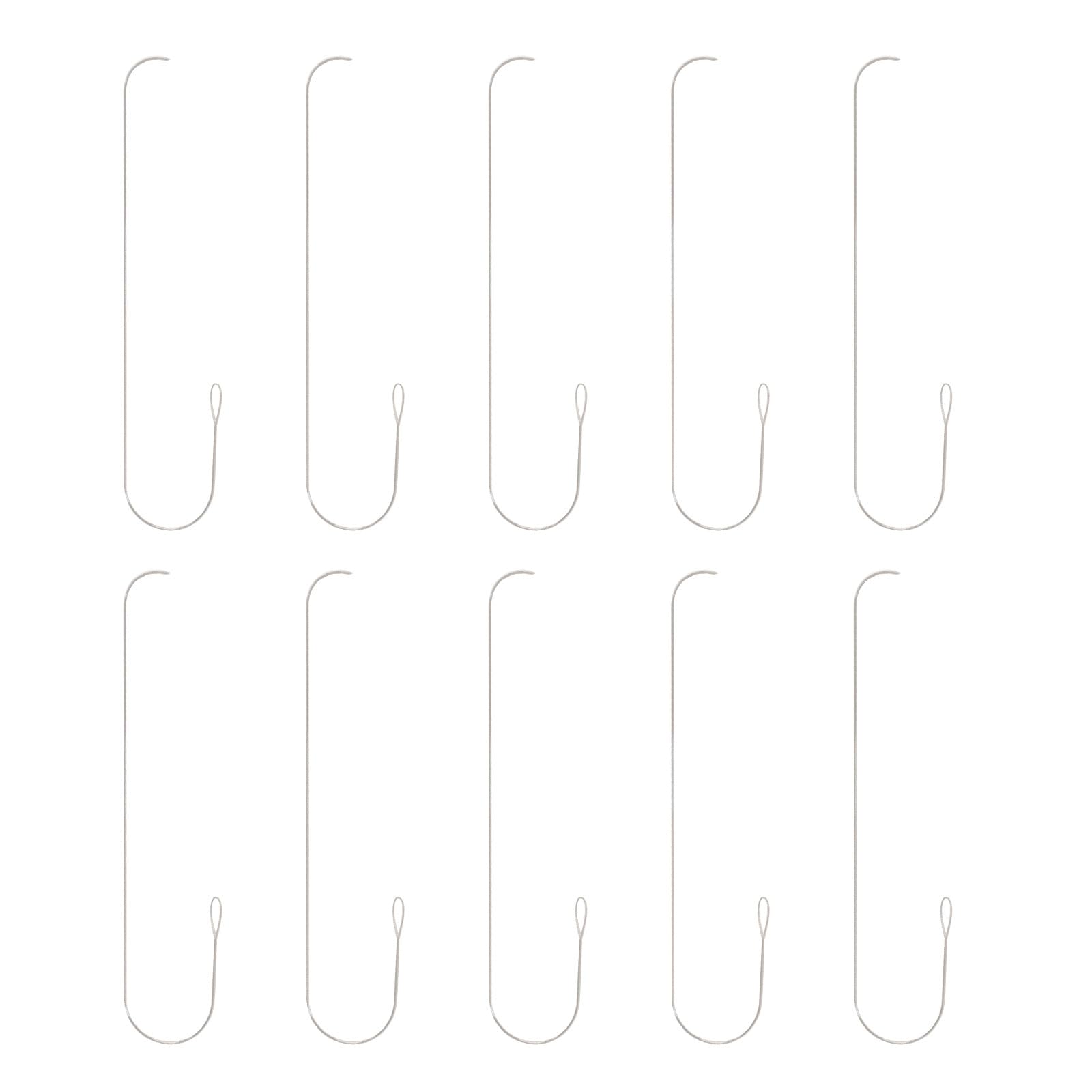 Tsophreniq 10Pcs Stainless Steel Beading Needle with Curved and Straight Handle, Large Eye Beading Needle for Bead Spinner Jewelry Making Tool