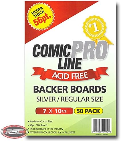 Backer Boards Ultra Thick 56pt"SILVER/REGULAR" Size Measures 7" x 10-1/2"