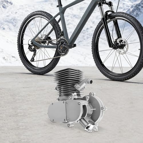 100cc Gas Motorized Motor Bicycle Engine, 2-Stroke Gas Bike Motor kit with 44 Tooth Sprocket, Bicycle Engine Kit Petrol Gas Motor Engine Kit