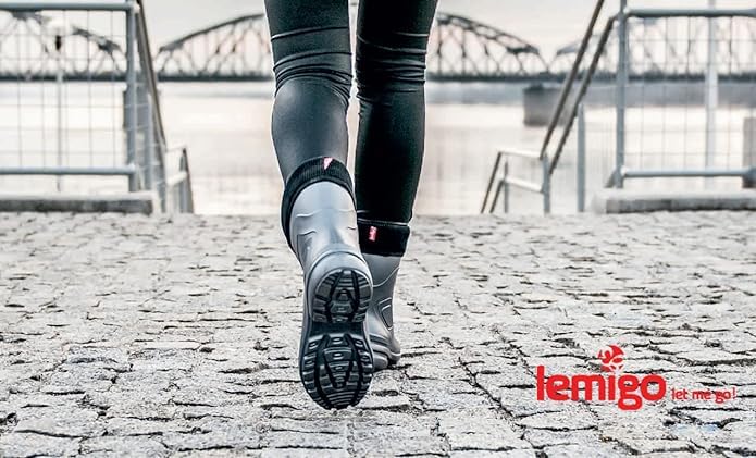 LEMIGO Damen Eva Gummistiefel Jessy 800 (Schwarz, EU Schuhgrößensystem, Erwachsene, Numerisch, M, 41)