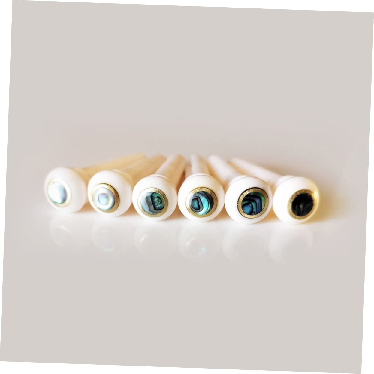 Toyvian 18pezzi Perni Per Ponte Chitarra Acustica Da Osso Di Mucca Con Inlay Punto Per Stile e Durata Compatibili Con Chitarre Folk Accessori Di Alta Qualità Per Sostituzione e
