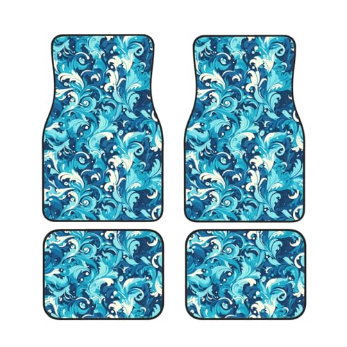 Tapis de sol universels auto cyan marin pour voiture berline SUV et camion