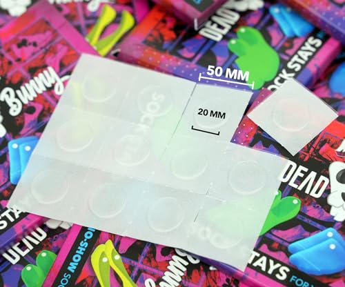 Dead Bunny No Show Sock Stays - Easy to Apply Grip Socks with Extreme 24hr Hold 48 Heel Grips for Non Slip Socks Womens and Men3