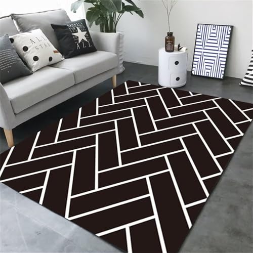 RUGMRZ alfombras de habitacion Grande Nero Tapetes 300x400CM Alfombra pequeña Alfombra Moderna a Rayas Alfombra infantilesDecoracion Habitacion Niño