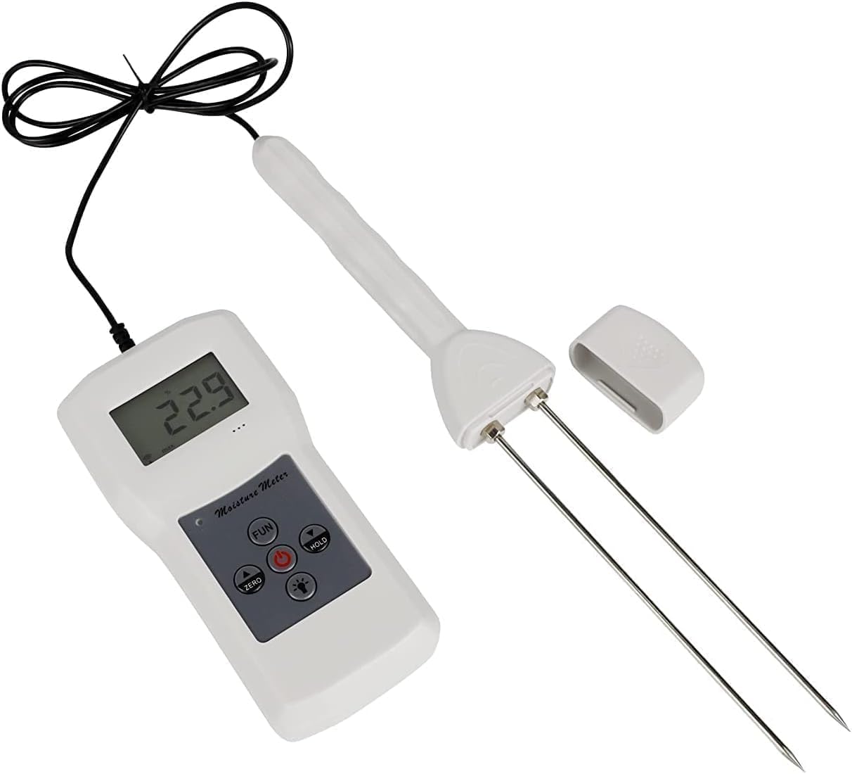 CNYST Tobacco Moisture Tester Tobacco Moisture Content Meter with Resolution 0.1 Accuracy ± 0.5% n Measuring range 8%-40% Auto Power Off After 5 Minutes From Last Operation