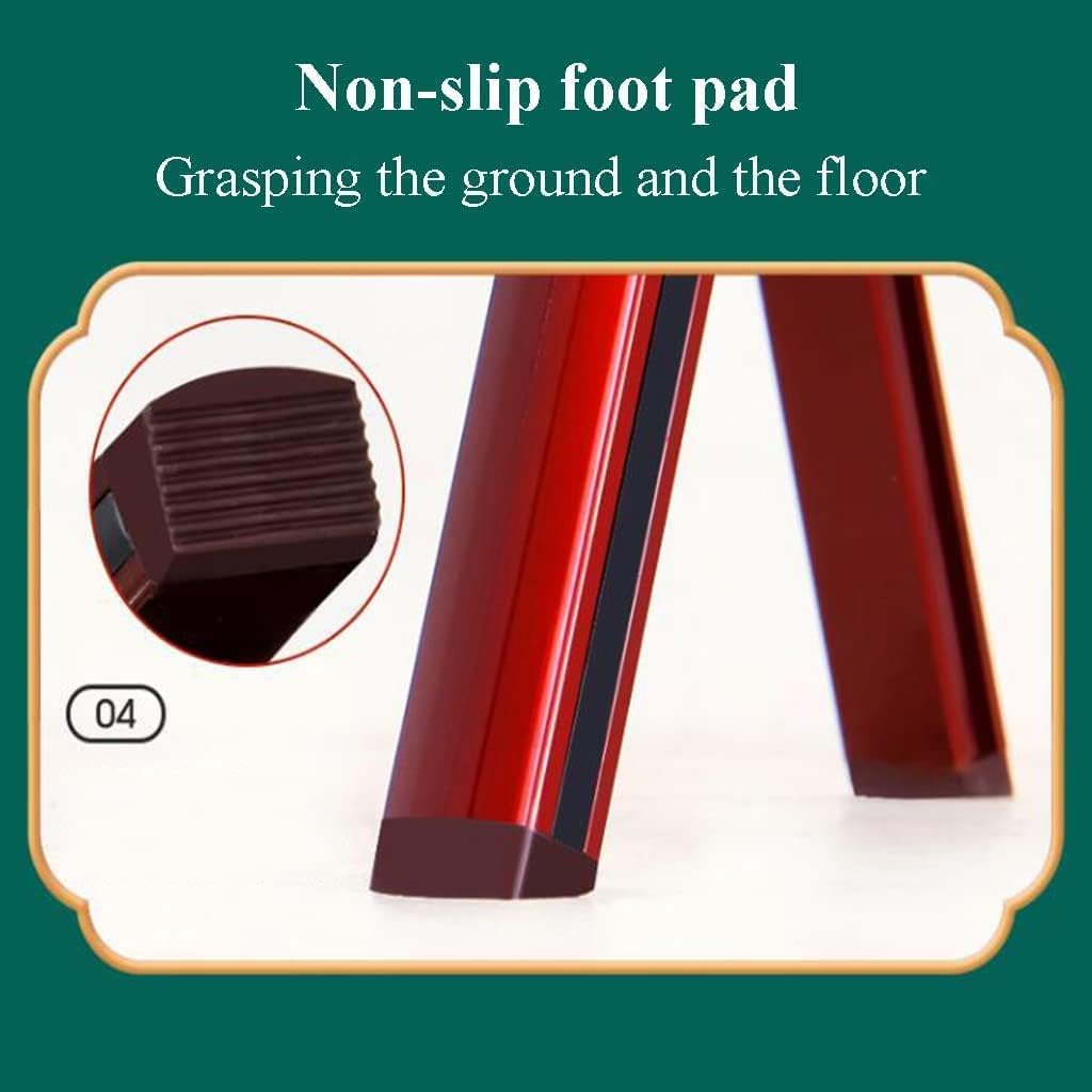 Step Ladder 4-Step Ladders Creative A-frame Aluminum Folding Ladder with Balance Bar Easy Step Ladders Family Small Folding Ladder Telescopic Ladder(Color:Svart)