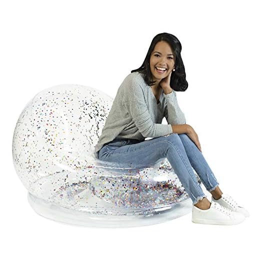 Air Candy Inflatable Chair, Indoors or Outdoors, Multi-Color Glitter