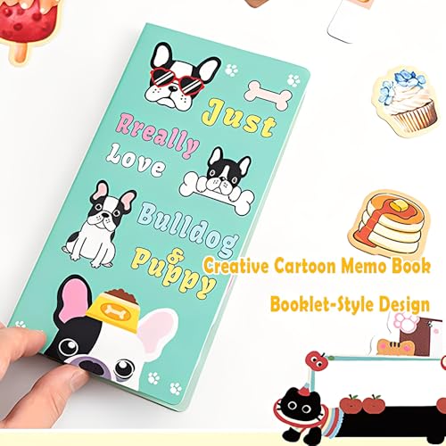 440 Niedliche Haftnotizen Set - Just Really Love Bulldog & Puppy Selbstklebende Haftnotizen Index-Tabs Multifunktions Haftnotizen Set - Geeignet für Büro, Schule, Zuhause
