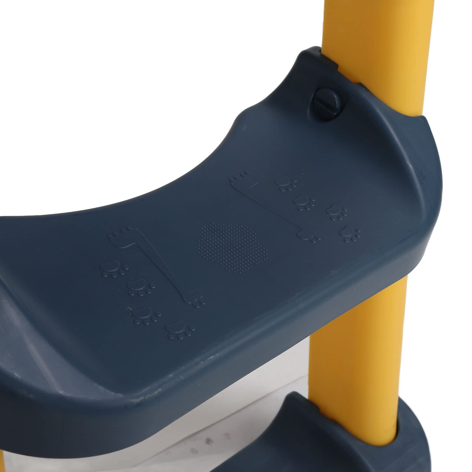 Sedile WC per Bambini con Vasino, Design Antiscivolo e Altezza Regolabile per Bambini Indipendenti, Materiale in PVC Morbido (Gialla)