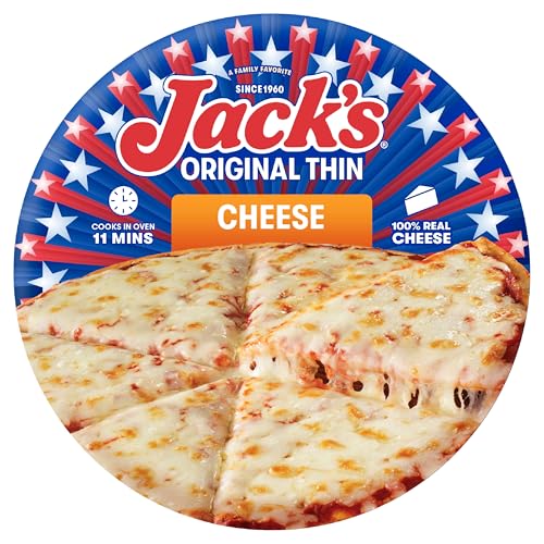 Jack's Cheese Pizza, Thin Crust Frozen Pizza For Grilling, Summer Family Dinner