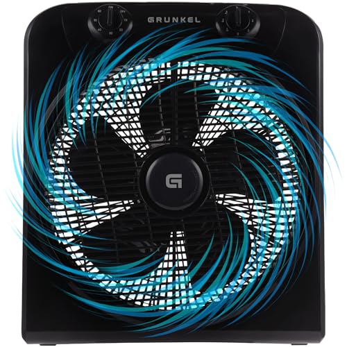 Grunkel - Ventilador de suelo potente y ligero - BOXFANNG - Circulador de aire con temporizador de...