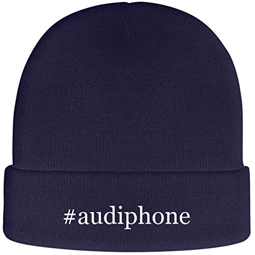 One Legging it Around #Audiphone - Soft Hashtag Adult Beanie Cap, Navy