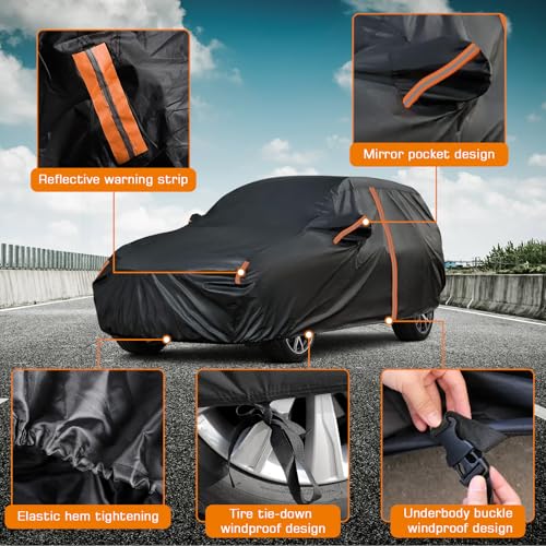 Image of Waterproof SUV Car Cover Custom Fit for 2015-2025 Chevrolet Trax /Tracker,All Weather Outdoor SUV Car Covers,Windproof Cover,Reflective Strip for Snow Rain Dust Cover,Sun UV Protect