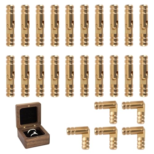 25 Pcs Small Barrel Hinges for Wooden Boxes 135 Degree Folding Mini Barrel Hinges for DIY Crafts Jewelry Boxes and Wooden Cases Ideal for Woodworkers DIY Hobbyists and Craft Makers 0.16x0.79 in