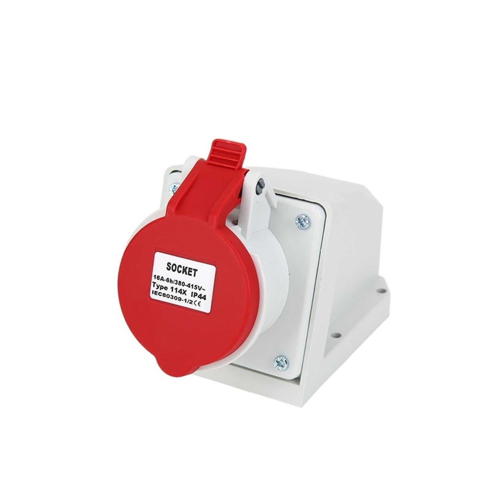 MUYTQAERG 16A 4 Pin 380V-415V IP44 3P+E Waterproof Power Supply Industrial Male and Female Connector Plug and Socket(114x 16a 4pin)