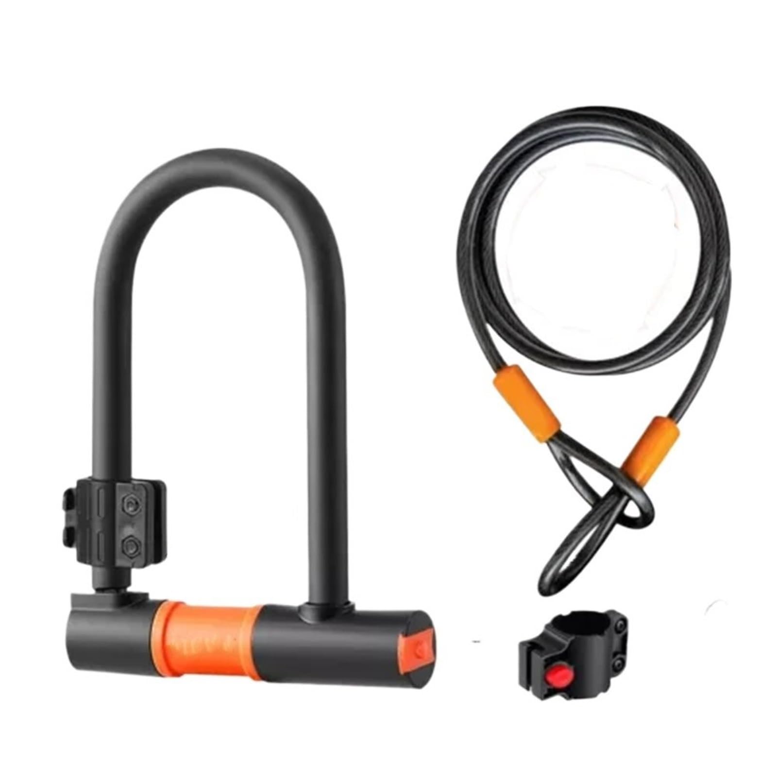 Motorcycle Handlebar Lock Bicycle Lock U Shaped Bike Security Steel Cable Anti-Theft Motorcycle MTB Road Rope Cycling Accessories Motorbike Lock Security