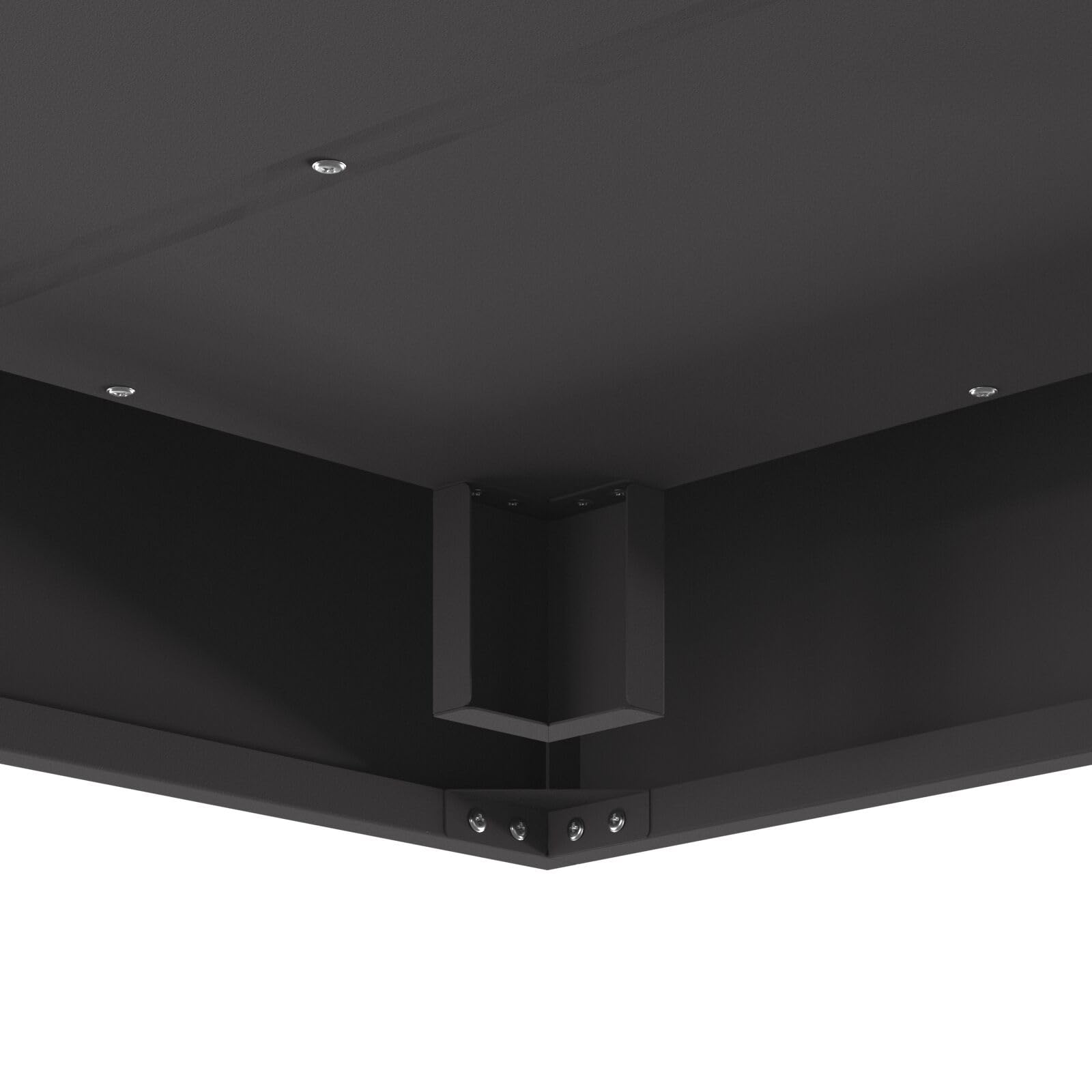 Gecheer Braciere Esterno, Rettangolare Moderno con Design Aperto e Ventilazione Ottimale, 80 x 80 x 40 cm in Acciaio Nero per Riunioni all'Aperto