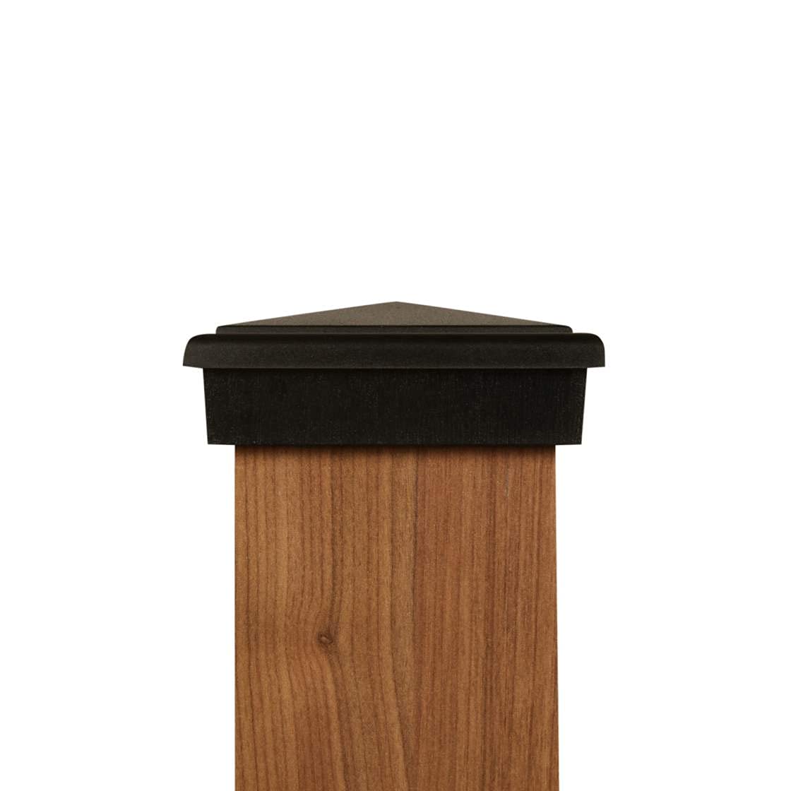 Atlanta Post Caps 4x4 Post Cap (3.5") Black Pyramid Slim Profile Post Top for Fences, Decks & Mailboxes…