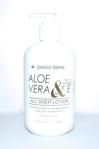 Loción corporal y manos con aloe vera y E 1750 IU de vitamina E en una loción corporal hidratante de aloe para mujeres y hombres