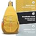 3L men's/women's shoulder crossbody bag, nylon sling chest bag, lightweight small backpack for travel, hiking and gym(gold color)
