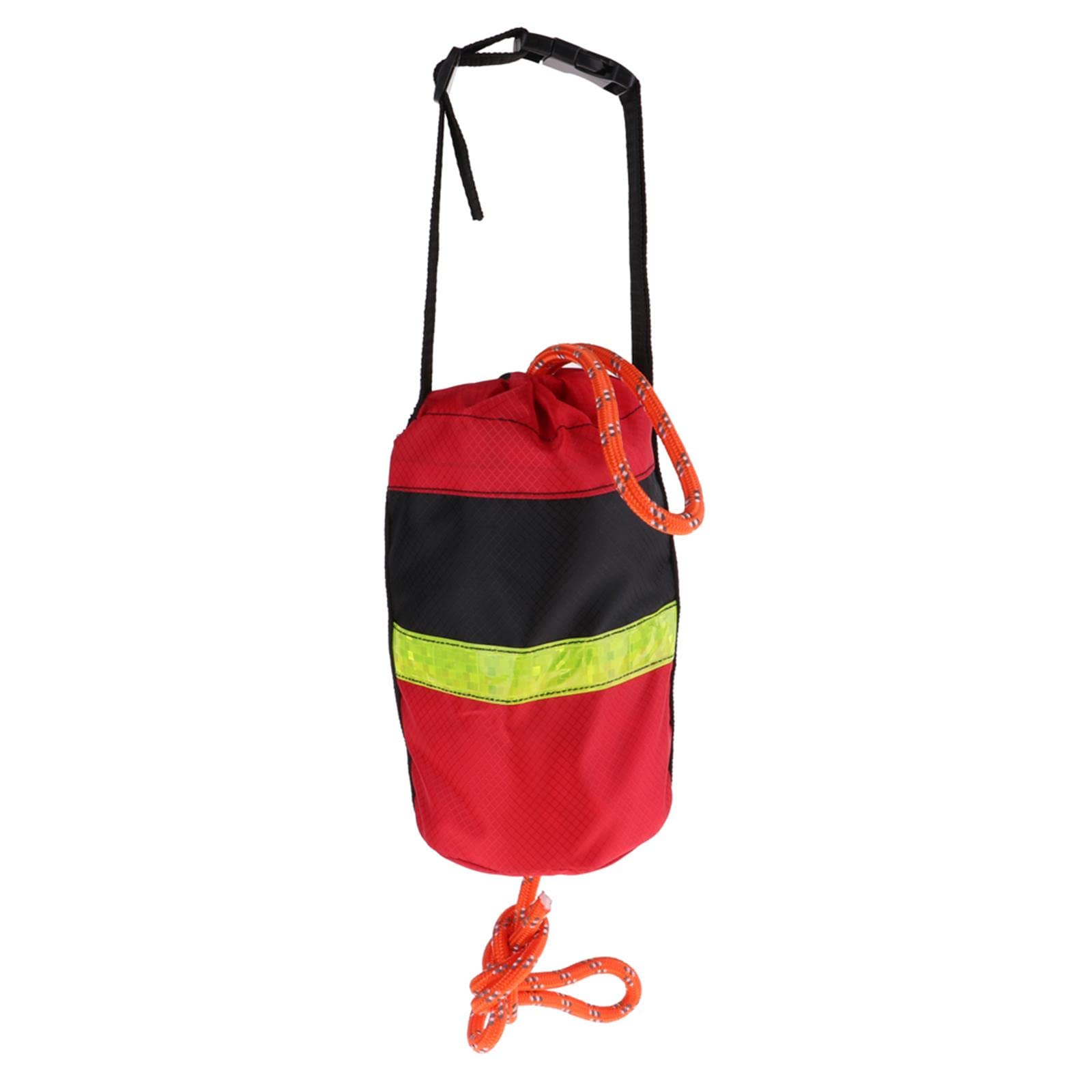 Wurfsack Rettungswurfleine/Schwimmseil Mit Tasche - 31 Meter Reflektierendes Seil Rot Schwarz Tasche